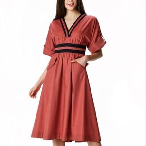 eShakti Deep Orange Dress